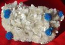 Cavansite sur stilbite Whagoli Inde Cavansite sur stilbite Whagoli Inde
