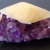 CALCITE SUR AMETHYSTE du Br�sil