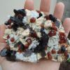 Grenats spessartine sur quartz fumé de Chine Grenats spessartine sur quartz fumé de Chine