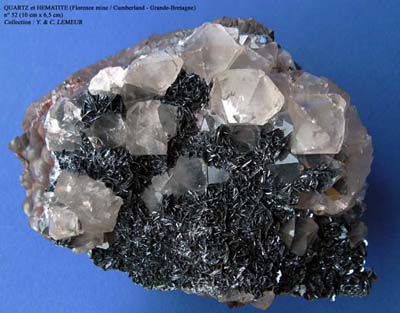 Quartz sur Hematite (Florence Mine - Cumberland - UK)