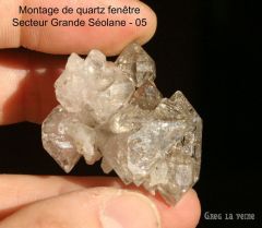 Cristaux de quartz fenestré.