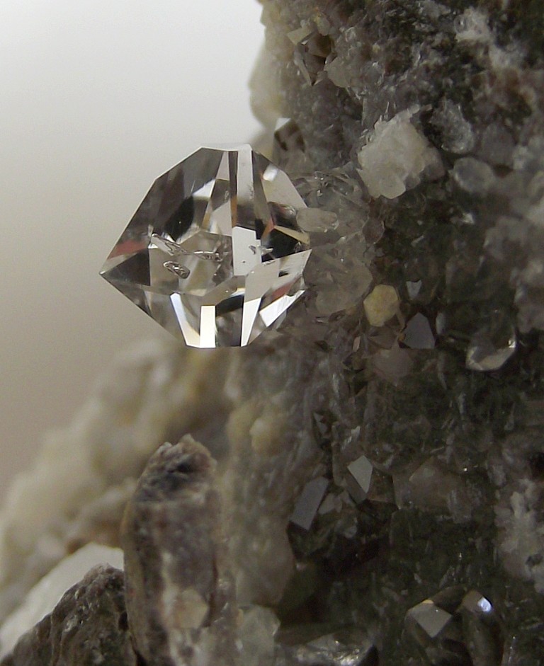 Quartz Diamant avec inclusion de liquide