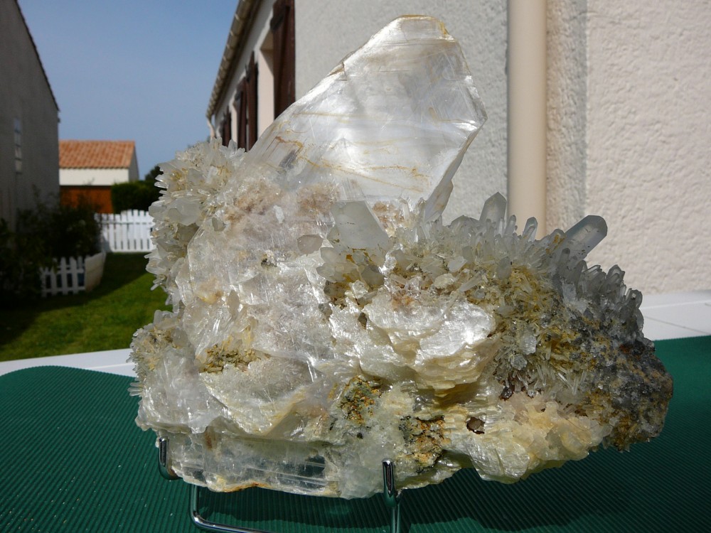 Gypse (mono cristal) sur Quartz ex RFA 1.JPG