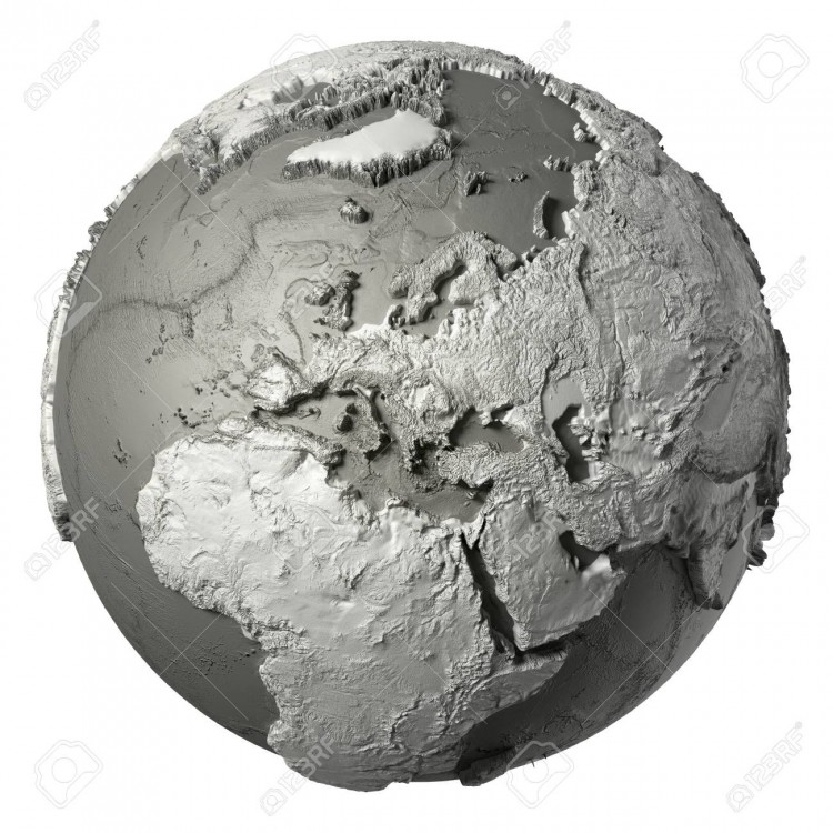 72183258-水なし詳細な地形にグローブのモデルです。ヨーロッパ。3-d-レンダリングは、白い背景で隔離。nasa-から提供されたこのイメージの要素.jpg