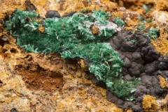 Malachite et oxydes de manganèse