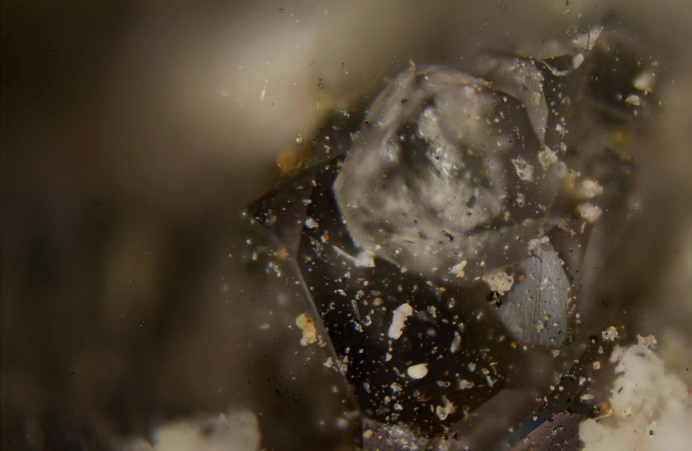 Barite tabulaire et Chalenblende dedans- X10 DCR150- pas 0.2mm- tirs 43 - vitesse 1-15ème.jpg