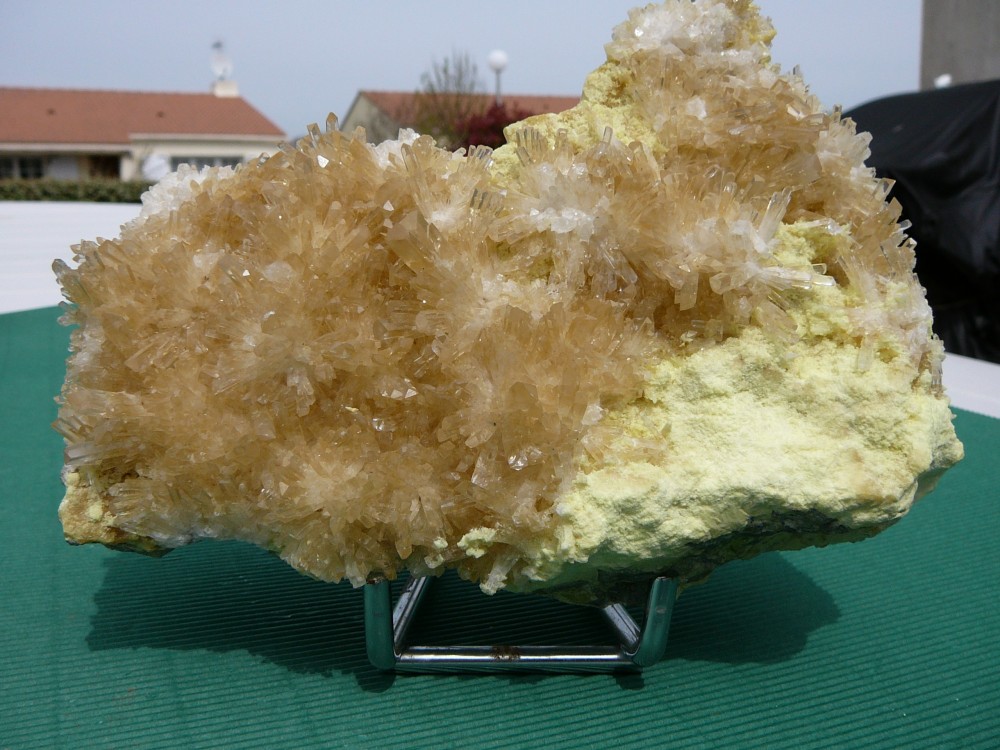 Celestite diamant sur Soufre mine de Machow tarnobrzeg Pologne  1 (7).JPG