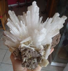 scolecite avec stilbite et calcite jalgaon Inde