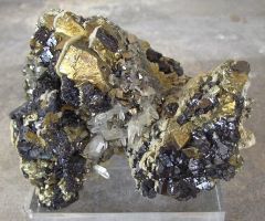 Chalcopyrite, Sphalérite, Quartz et Pyrite