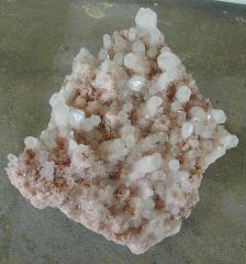 Quartz sur rhodochrosite