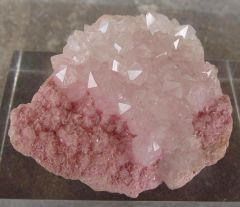 Quartz sur Rhodochrosite