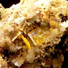 Hémimorphite et Wulfénite