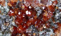 Grenat Hessonite et Clinochlore