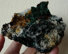Brochantite, mine de l'étoile du Congo, Elizabethville, Katanga Copper Crescent, Katanga, RDC.