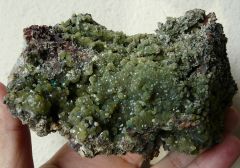 Mimétite verte, Mine Santa Eulalia, Aquiles serdan, Chihuahua, Mexique.