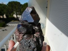 Rutile, Graves Mountain, Lincoln County, Géorgie, USA.