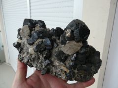 Marmatite (Var de blende), Dolomie et Calcite, Santander, Cantabria, Espagne.