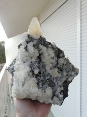 Calcite, Dolomie, Sphalérite (Var de Blende), Mine de Trèves, Cévennes, Gard, Languedoc Rousillon, France.