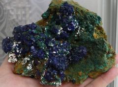 Azurite, Malachite, Mine Campbell, Bisbee, Warren district, Cochise County, Arizona, USA.