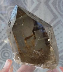 Quartz Fumé, Aiguilles de l'Argentière, Massif du Mont Blanc, Chamonix, Haute-Savoie, Rhône-Alpes, France.